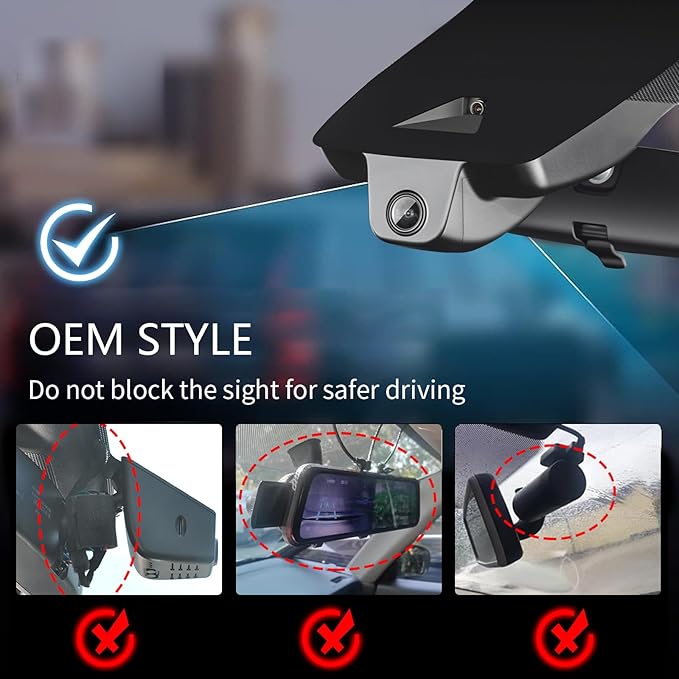 Front 4K & Rear 1080P Dash Cam Custom fit for Toyota Grand Highlander & Hybrid 2024 2025 2026, XLE Limited Platinum, Integrated OEM Look, UHD 2160P Video, App & WiFi, Easy to Install,GPS, 128GB Card