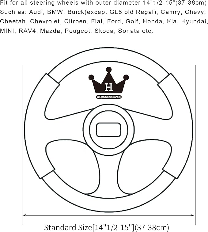 3D Car Steering Wheel Cover Comfort Grip Massage Sporty Anti-Slip Carbon Fiber Faux Leather for Sedan SUV, Universal Fit, Car Handle Covers for All Seasons, 14.75-15.15in, White