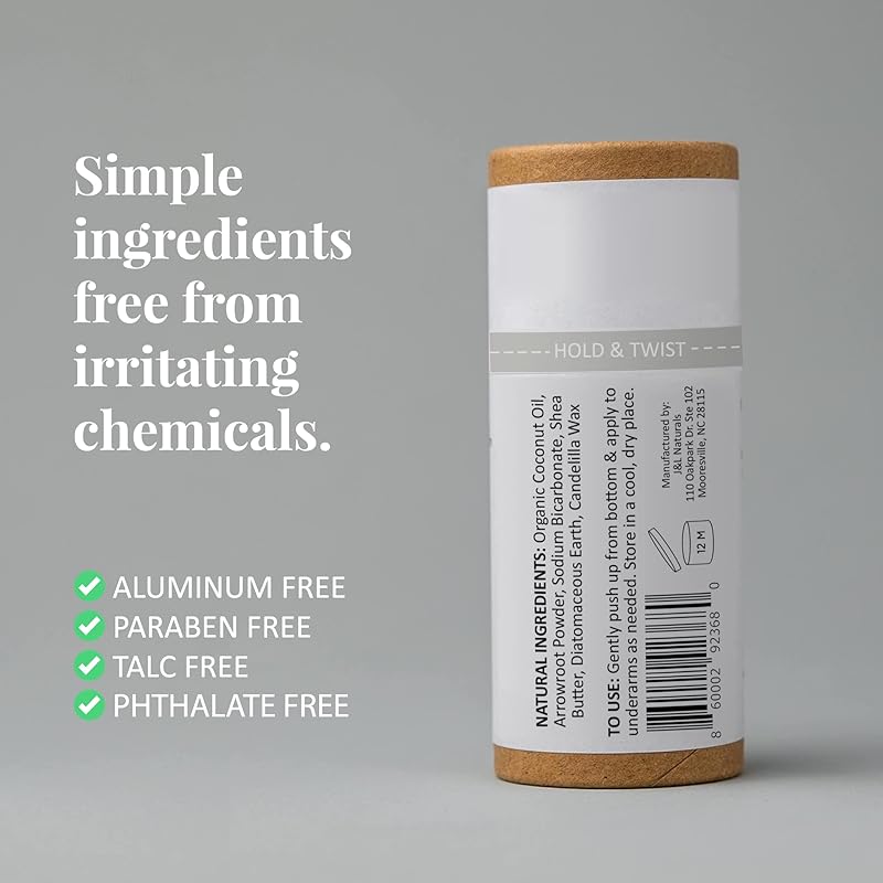 J&L Naturals Aluminum Free Deodorant for Men & Women | 100% Natural Ingredients With Coconut Oil, Shea Butter, & Essential Oils | Sustainable, Eco-Friendly (Orange & Bergamot, 3.0 Oz (Pack of 2))