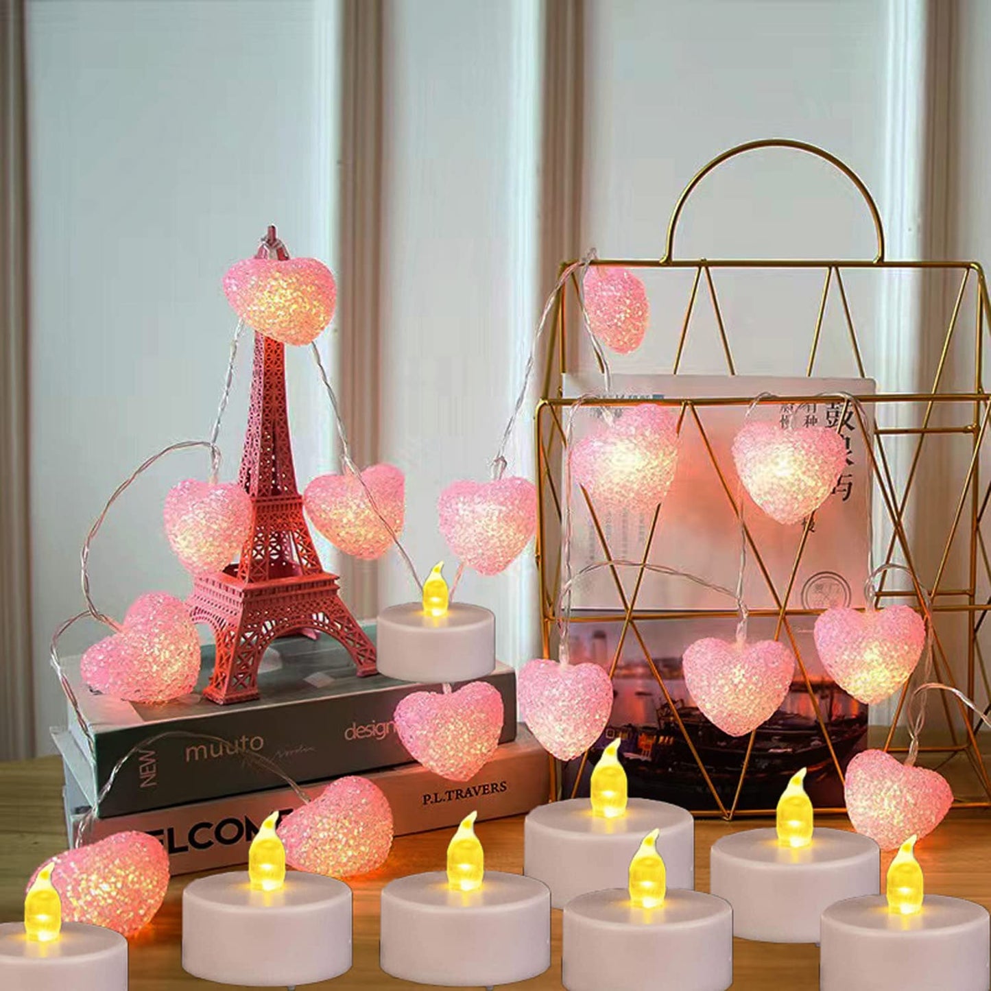 Nancia 100PACK Flameless LED Tea Lights Candles, Realistic and Bright Flickering Long Lasting 200Hours Battery-Powered, Ideal Party, Wedding, Birthday, Gifts Home Decoration Warm Yellow