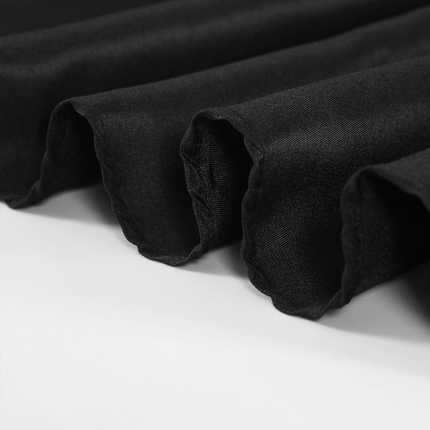 120 inch Round Tablecloth Washable Polyester Table Cloth Decorative Table Cover for Wedding Party Dining Banquet（120 inch,Black）