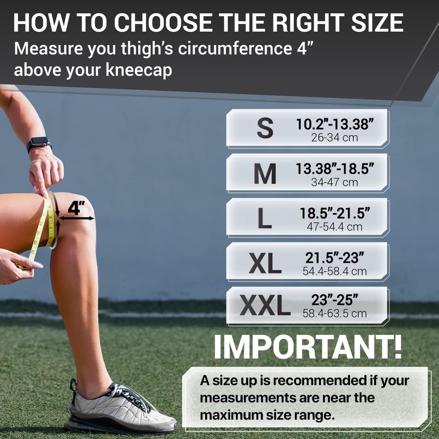 DR. BRACE ELITE Knee Brace with Side Stabilizers & Patella Gel Pads for Maximum Knee Pain Support and fast recovery for men and women-Please Check How To Size Video (XX-Large, Mercury)