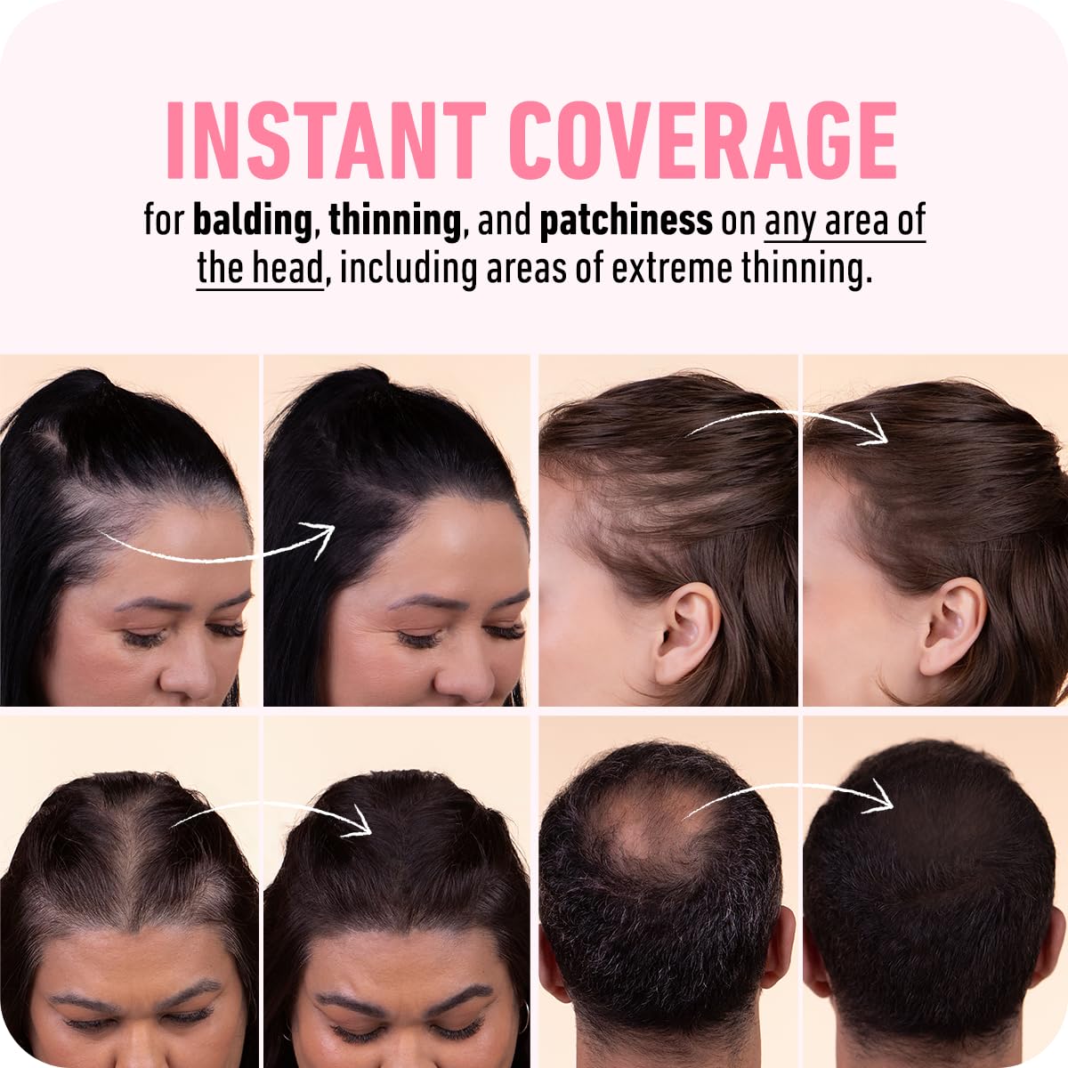 BOLDIFY Hairline Powder - Root Touch Up Hair Color for Gray Coverage - Bald Spot Concealing Hair Powder for Women & Men - 48-Hour Stain-Proof - Hazel Brown
