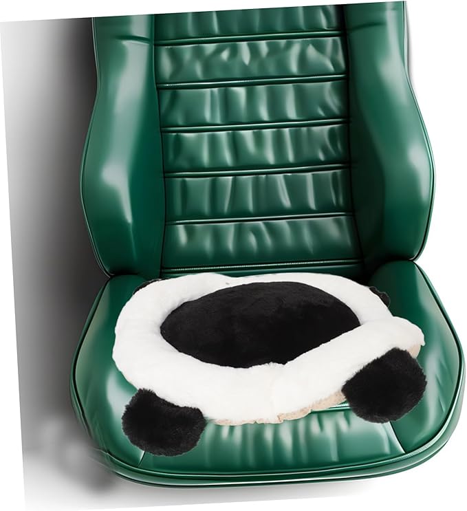 Healifty Cute Panda Car Seat Cushion Lumbar Support Pillow Easy to Clean Creative Design for Comfort for Drives Cars Trucks