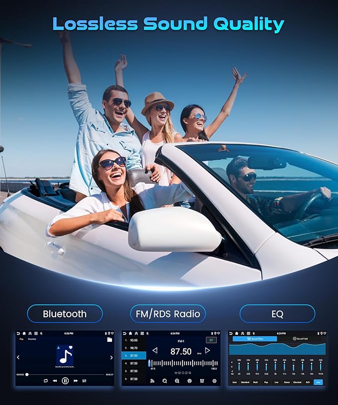 Rimoody 4G+64G Android 15 Car Stereo for Ford Expedition 2007-2014 (Manual A/C) Wireless Carplay Android Auto, 9'' in-Cell Screen Head Unit with GPS/Bluetooth 5.0/FM RDS/EQ/5G-WIFI Backup Camera SWC
