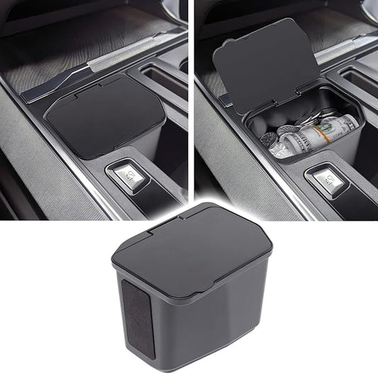 Center Console Coin Box Organizer Compatible with Ford F150 2021-2026 & F150 Lightning 2022-2026 Interior Accessories Coin Holder Secondary Storage Box ABS Plastic