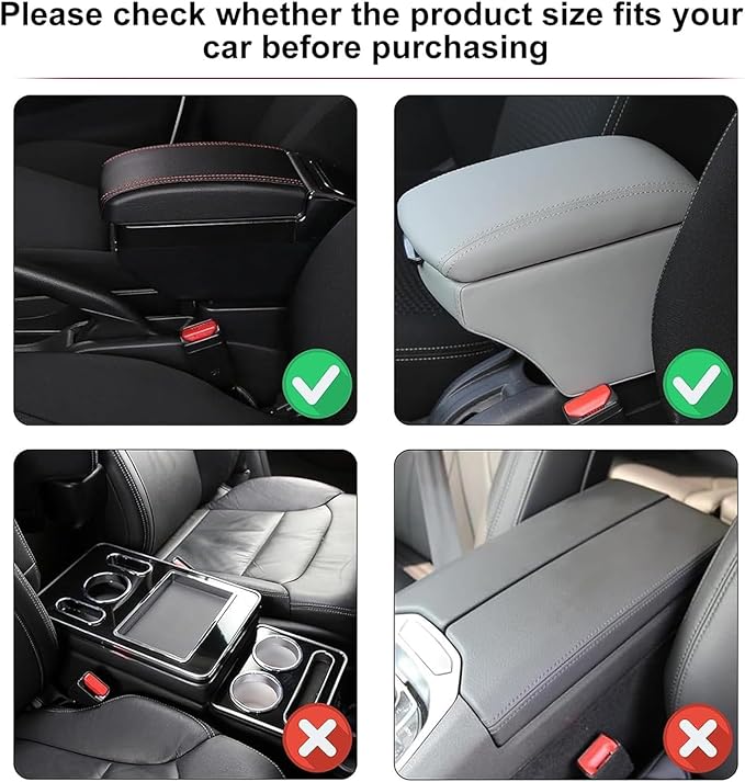 Car Armrest Cover for Tesla Model X 2015–2020 2021 2022 2023 2024 2025 2026, Center Console Cover Mat Armrest Seat Box Cover Cushion Console Pad Interior Accessories,B