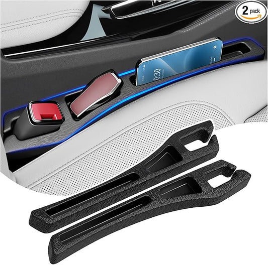 2PCS Car Seat Gap Filler Organizer with Cell Phone Holder,2 in 1 Cars Gap Seat Filler for Blocking Gaps,Upgraded in Between Cars Seats Catcher Car Interior Accessories