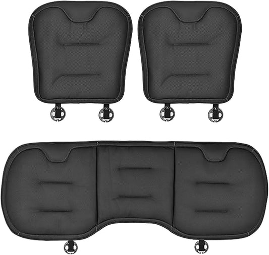 Car Seat Cushion for Porsche Macan 2015-2025-pr, Breathable Non-Slip Driver Seat Pad Ergonomic Memory Foam for Long Driving Car Office,B/3Pcs-Black
