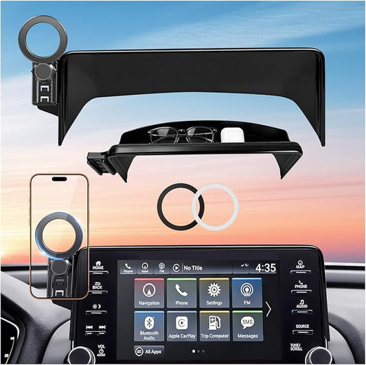 Car Phone Holder for Honda Accord 10th Gen 2022 2021 2020 2019 2018 (Only for 8-Inch Screen) 360° Rotation Magnetic Cell Phone Mount, Compatible with Magsafe, Does Not Affect Air Vent