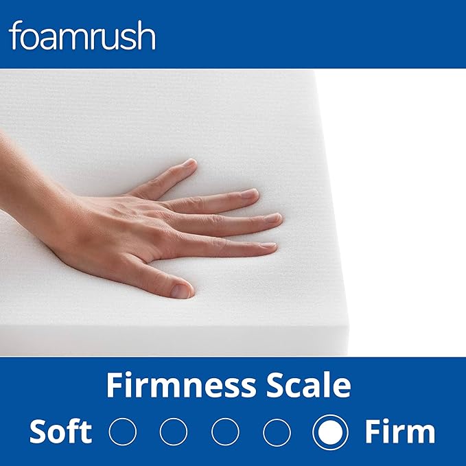 FoamRush 6-Inch Bunk (30" x 75") High Density Foam RV Mattress Replacement, Medium Firm, Pressure Relief, Travel Camper Trailer Truck, Made in USA, CertiPUR-US Certified, Cover Not Included