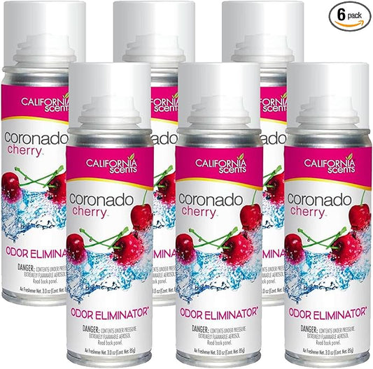 California Scents Car Fogger and Odor Eliminator (6 Packs, Coronado Cherry)