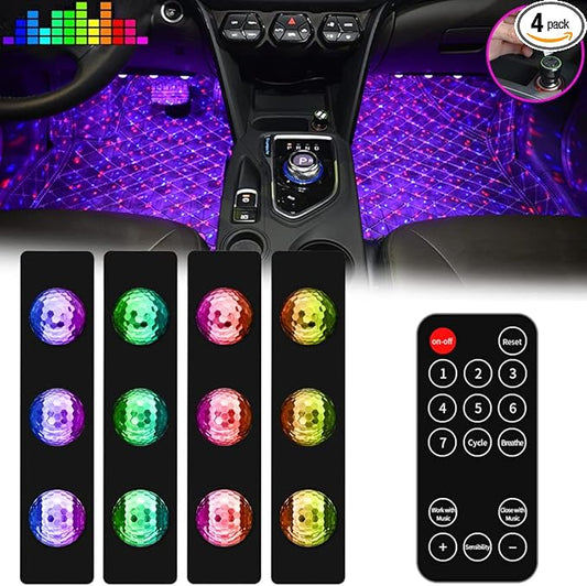 Car Interior Atmosphere Lights, USB Plug-in Romantic Stars Lights for Cars, DC 12V