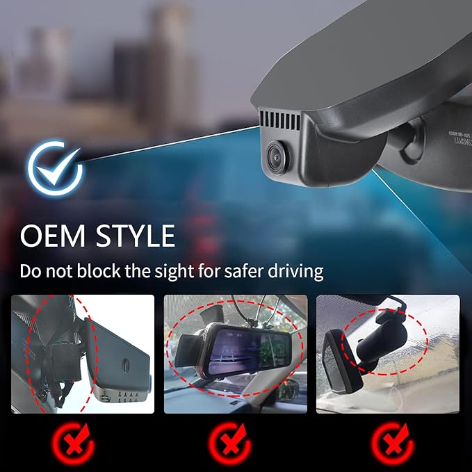 Mangoal Front 4K & Rear 1080p Dash Cam Custom fit for GMC Canyon 2023-2026 WD Elevation AT4 Denali(Model B), Integrated OEM Look, UHD 2160P Video, Built-in WiFi, Free App and 128GB Card