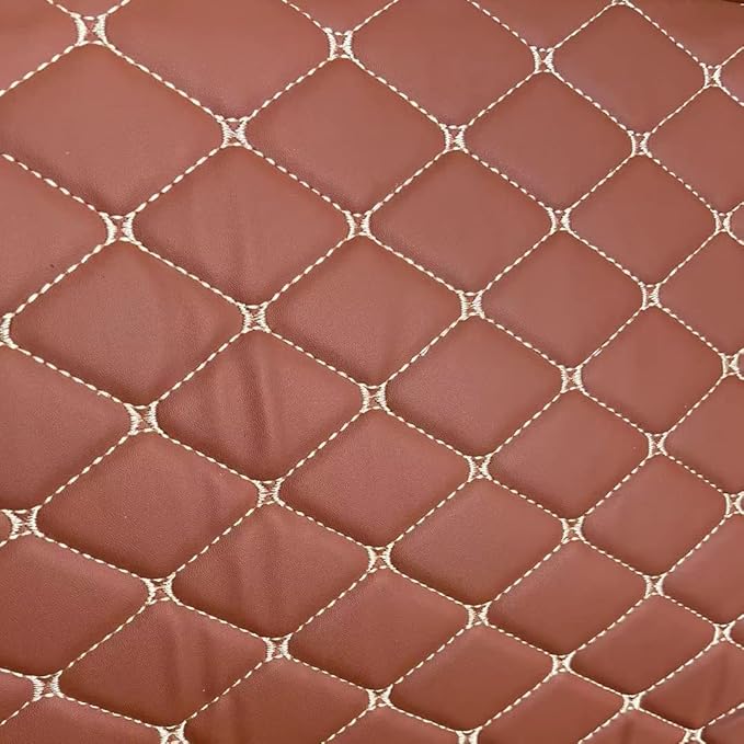 Custom Making Car Floor Mats Compatible with Audi BMW Mercedes-Benz Toyota Lexus Honda Infiniti Nissan Hyundai Kia All Models 2005-2026 (Beige and Brown)