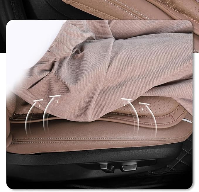 Car Seat Cushion for Porsche Macan 2015-2025-pr, Breathable Non-Slip Driver Seat Pad Ergonomic Memory Foam for Long Driving Car Office,A/2Pcs-White