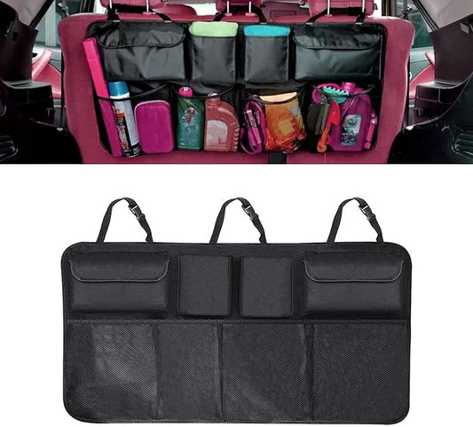 Car Trunk Organizer, Hanging Trunk Organizers, Large Capacity Back Seat Storage Bag, Foldable Cargo Organization Storage Bags Accessories, for SUV, Truck, Van