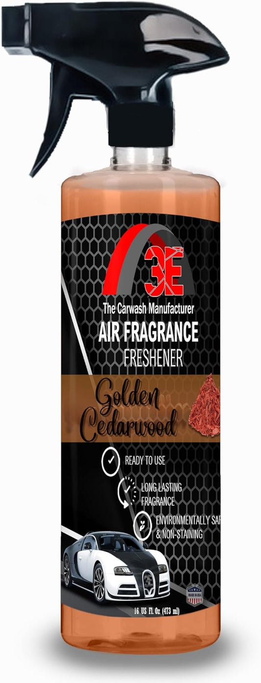 3E Car Air Freshener Premium Cedarwood Scent 16 fl oz – Professional Automotive Air Freshener & Odor Eliminator, Long-Lasting Interior Fragrance for Cars, Trucks, SUVs, RV, Home & Office (CEDARWOOD)