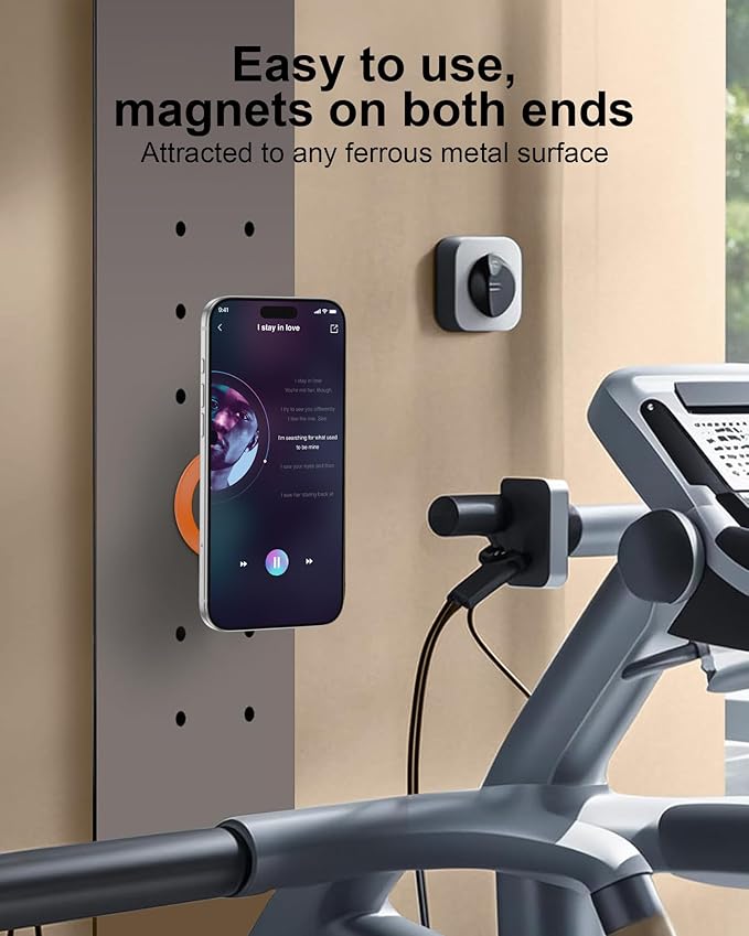 Magnetic Phone Stand for Magsafe, Dual-Sided Magnet Finger Loop Foldable 360°Rotation Kickstand Mag Safe iPhone Grip Cellphone Ring-Style Holder for Apple 17/16/15/14/13/12 Series&MagSafe Car Mount