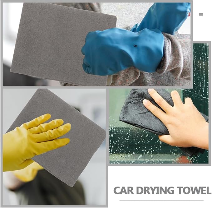 ULTECHNOVO 2 Pcs Car Washing Towels Microfiber Absorbent Cleaning Cloths for Car Interior and Glass, Lint-Free Drying Towels for Vehicle Detailing and Maintenance