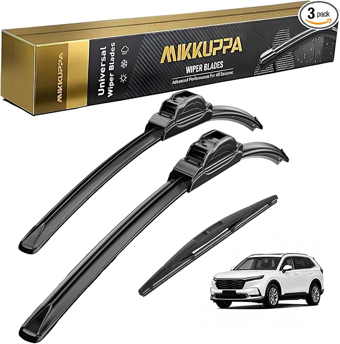 MIKKUPPA 26"+16"+14" Windshield Wipers Blades Replacement for 2007-2011 Honda CR-V, 2018-2020 Nissan Leaf, U/J HOOK Front & Rear All Season Wiper Blades Set(Pack of 3)