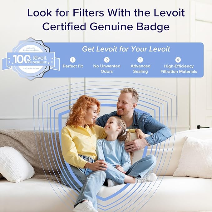 LEVOIT Air Purifier for Home Large Room Bedroom Up to 1074 Ft² with Air Quality Monitor, Smart WiFi, Washable Pre-Filter, HEPA Sleep Mode for Pets, Allergies, Dust, Pollen, Vital 100S-P, White