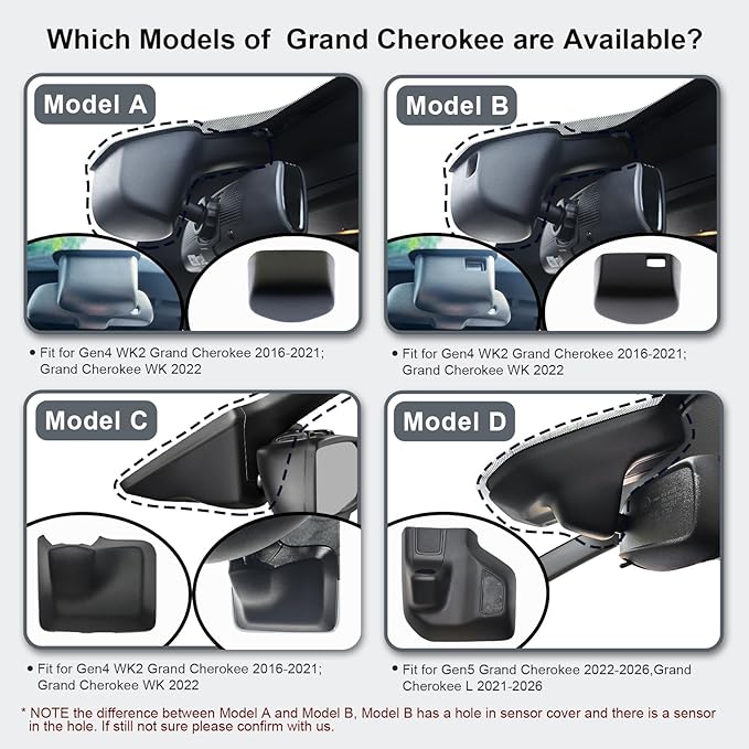 Mangoal Front 4K & Rear 1080P Dash Cam Custom for Grand Cherokee 2022-2026,Grand Cherokee L 2021-2026 (Model D), Laredo Limited Overland Summit Trailhawk, UHD 2160P Video,WiFi & App,128GB Card
