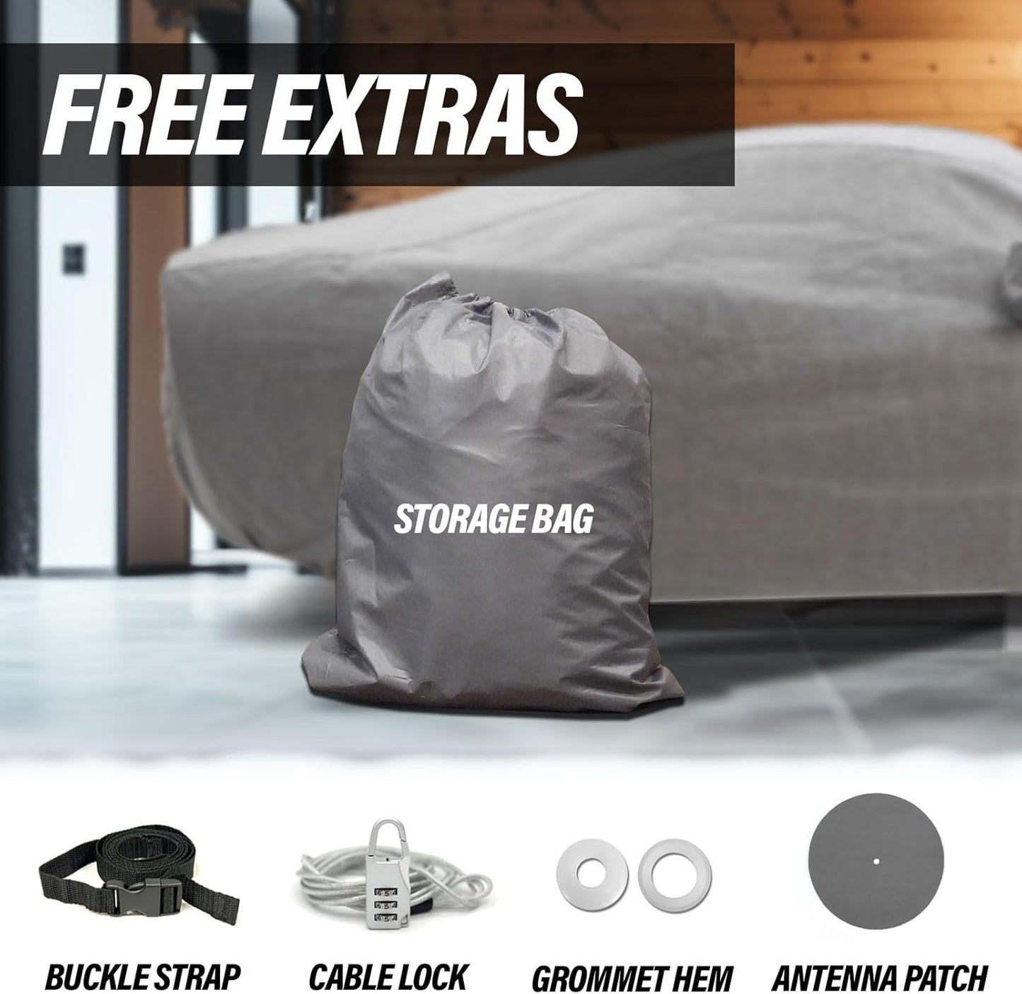 Supreme Full Car Cover - Semi Custom Fit for Tracker 1989-1998 SUV 2-Door | All-Weather Protection: Waterproof, Dustproof, Windproof, UV-Resistant | Includes Accessories