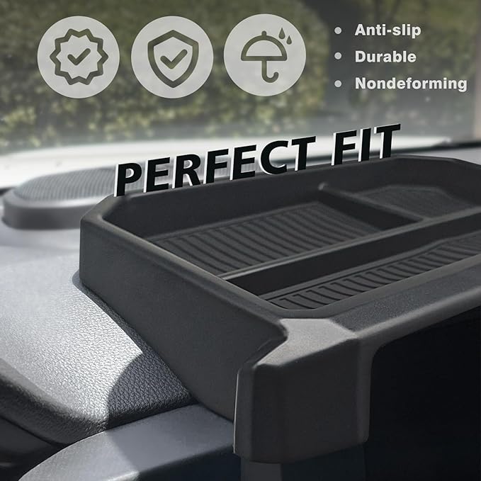 Muslogy Center Console Organizer for 2024 2025 2026 Toyota Tacoma 4th Gen Accessories Interior Storage Box Insert Tray Phone Pocket(Dash Tray for 8-inch Screen+Console Organizer+Hidden Box)