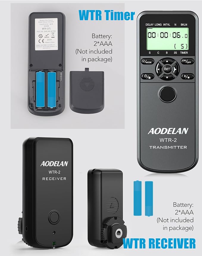 Camera Wireless Interval Shutter Remote Timer Release Compatible