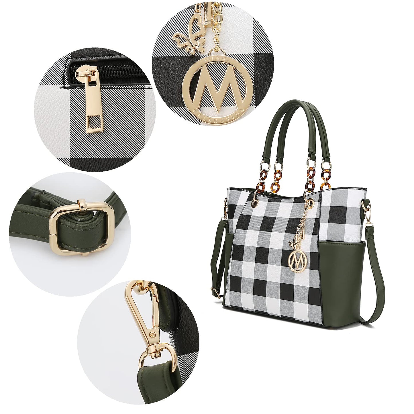 MKF Collection Tote Bag for Women, Handbag Set with Wallet-Top-Handle- Vegan Leather Purse Pink by Mia k