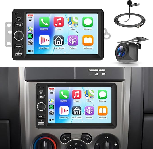 4Core+64G Car Stereo for Chevrolet Chevy Silverado Impala Tahoe GMC Sierra Yukon Hummer H2 Android Car Radio 5G WiFi Wireless Carplay Android Auto,7“ IPS,GPS,FM,SWC,BT,Backup Camera,Support B-O-SE