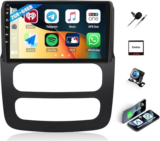 2G+64G Car Radio Stereo for Dodge RAM 1500 2500 3500 Radio 2002 2003 2004 2005 with Wireless CarPlay Android Auto 9" Touch Screen Head Unit with HD Backup Camera Android 13 Radio GPS WiFi Mirror Link