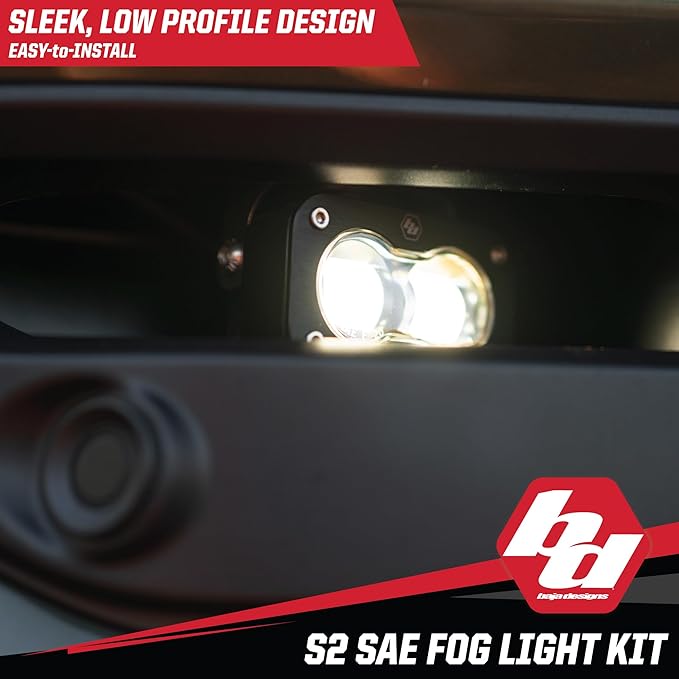 Baja Designs S2 LED SAE Fog Pocket Light Kit for Dodge Dodge Ram 2500/3500 2019+
