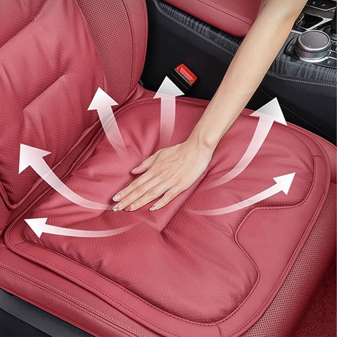 Car Seat Cushion for Porsche Macan 2015-2025-pr, Breathable Non-Slip Driver Seat Pad Ergonomic Memory Foam for Long Driving Car Office,B/3Pcs-Brown