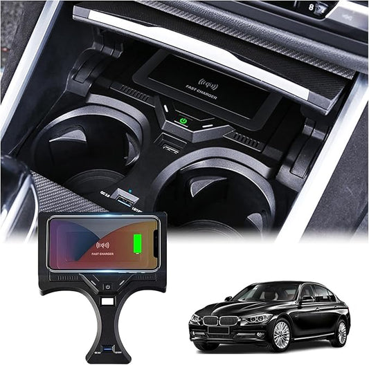 Car Wireless Charger, 15W Mobile Phone Fast Charging pad for BMW 2 Series (2022-2023) i3/3 Series (2020-2023) i4/4 Series (2021-2023), Support Original car NFC Function