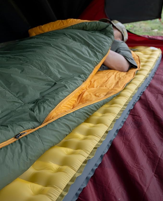 iClimb 1 Stable Comfortable Air Sleeping Pad and 1 Sleeping Pad Pump Sack Bundle, Ultralight Compact for Single Adult Outdoor Camping Backpacking Hiking
