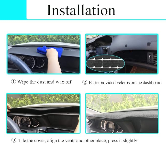 Dash Cover Mat Custom Fit for Ford Mustang/Mercury Capri Dashboard Cover Pad Cap Carpet Protector Without Speaker Cutout J282 (Black)