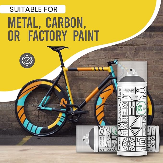 Spray.Bike Spray Paint | Designed Mainly for Bicycles | Multi-Use Acrylic Spray Paint for Metal, Plastic | High Coverage Bike Paint, 400ml, Gray's Inn