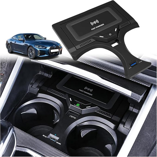 2023 Upgrade Wireless Car Charger for BMW 2 Series (2022-2023) i3/3 Series (2020-2023) i4/4 Series (2021-2023) Center Console Panel, 15W Fast Phone Charging Pad