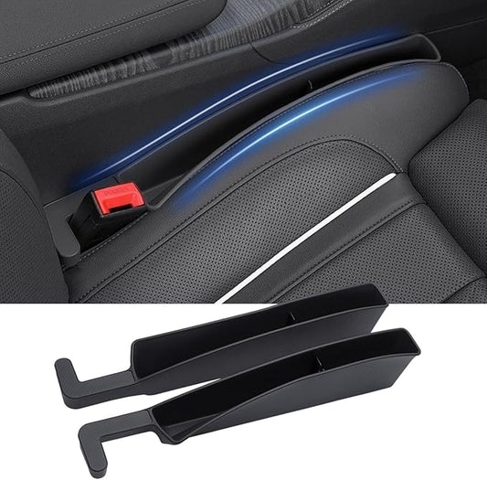 Car Seat Gap Filler, Seat Gap Organizer with Phone Holder, Car Seat Accessories, Car Organizer Fit Car SUV Truck, 2PCS Seat Gap Filler and 2 Pack Car Purse Hook