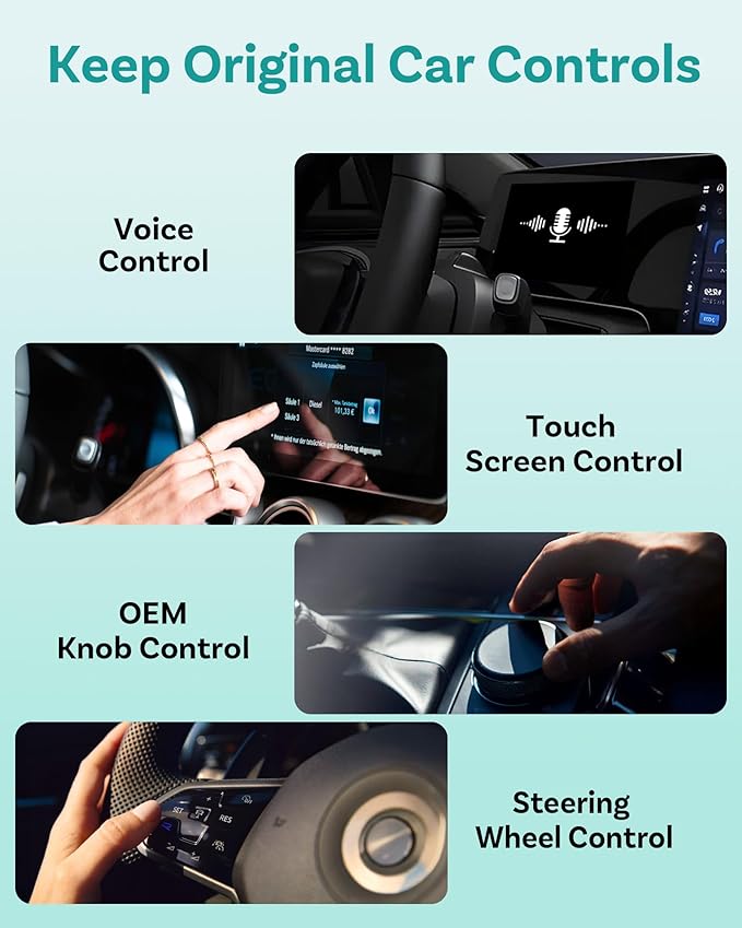 OTTOCAST Mini Tube 2026 Wireless CarPlay & Android Auto Adapter, Plug & Play for iPhone & Android, Seamless Auto-Connect, Stable Performance, Premium Aluminum Design