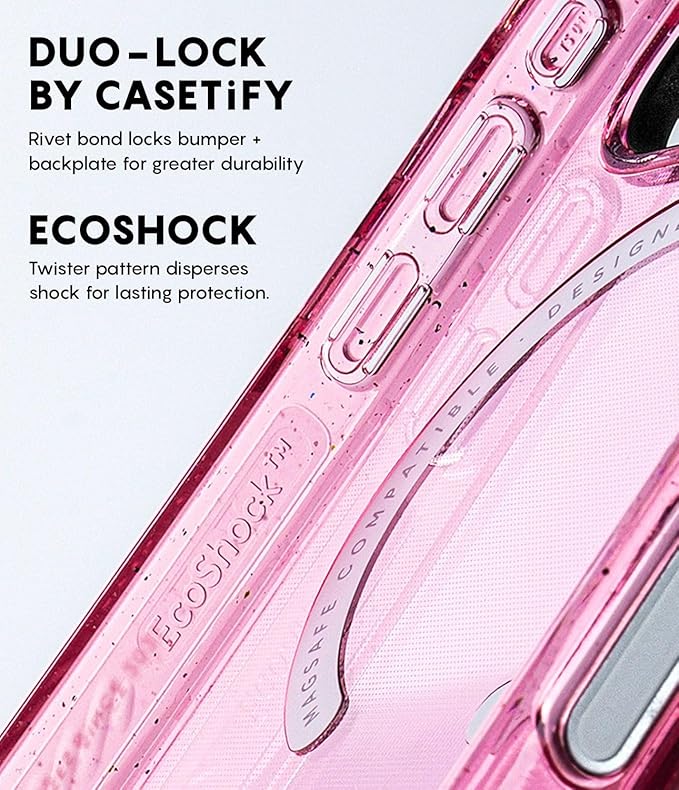 CASETiFY Impact iPhone 17 Case [Slim/Compatible with Magsafe / 8.2 ft. 4X Military Grade Drop Protection] - Just Some Buns - Clear Black