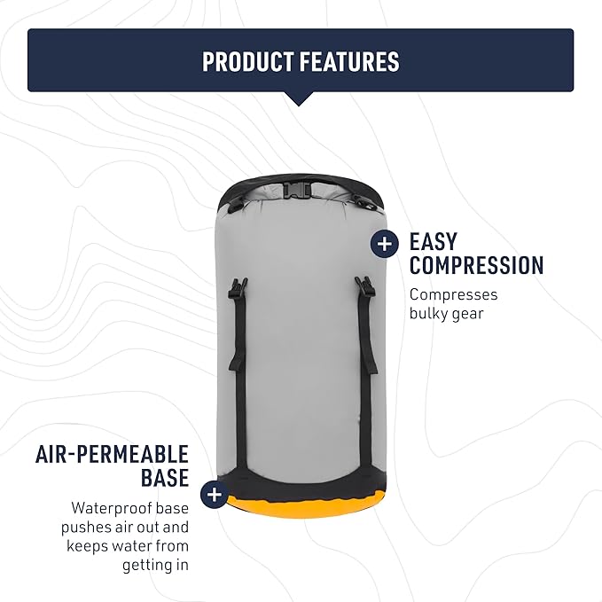 Sea to Summit eVac Compression Dry Bag, Waterproof Compression Sack, 13 Liter, Turkish Tile Blue