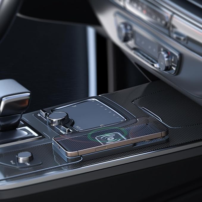 Wireless Charging Pad for Car for VW Tiguan L/Tiguan X 2017-2021 2022 2023-pr, 20W Fast Qi Car Ultra-Slim Wireless Charger Mat Non-Slip Silicone Dashboard Charging Pad,USB