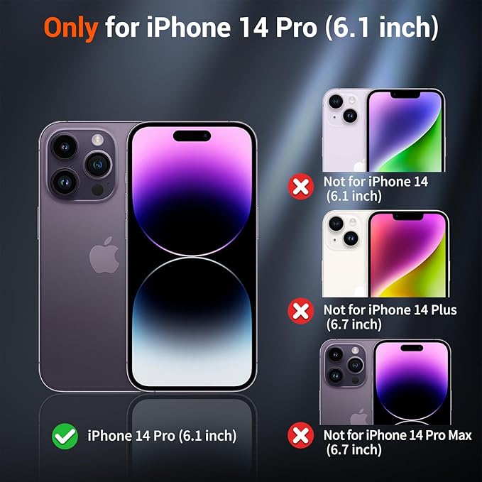 SUPFINE Magnetic for iPhone 14 Pro Case (Compatible with MagSafe) (Military Grade Drop Protection) Translucent Matte Shockproof Phone Cover,Brown