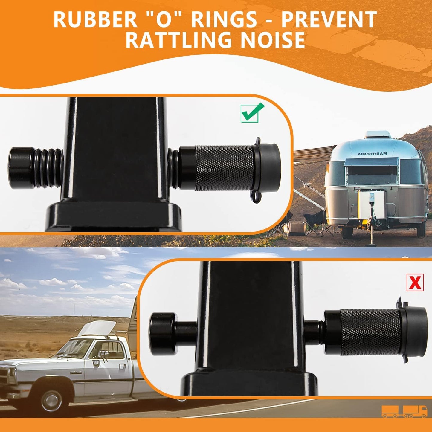 Trailer Hitch Locks, 5/8'' Dia and 3-1/2” Long Trailer Lock Fits Class III IV 2" and 2-1/2"Receiver Tubes for Trailer Truck Car and Boat Receiver Lock (2 Pack)