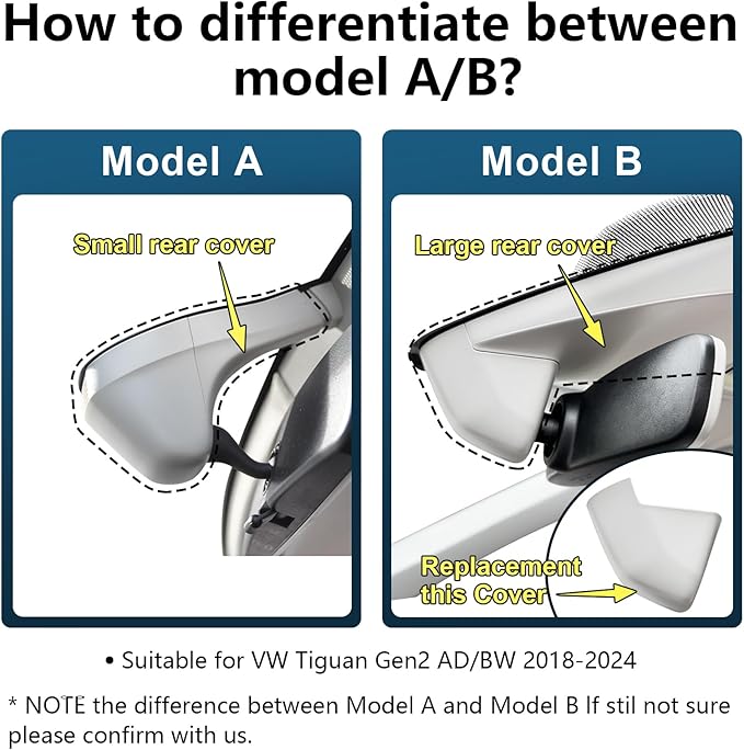 Front 4K & Rear 1080p Dash Cam Custom fit for Volkswagen Tiguan 2018-2024 Gen2 AD/BW (Model A Gray), Integrated OEM Look, UHD 2160P Video, App & WiFi, Loop Recording, Easy to Install, GPS, 128GB Card