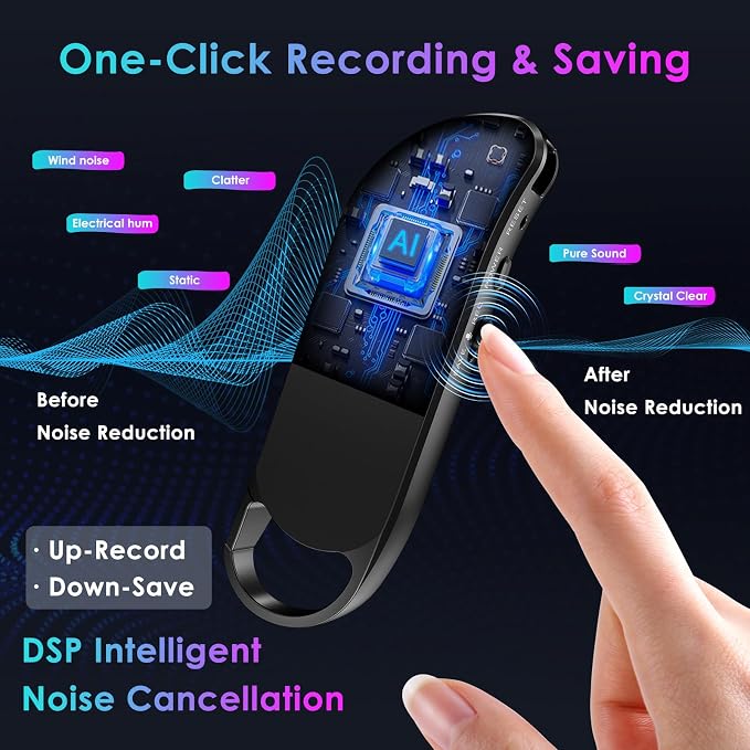 64GB Digital Voice Recorder, Vandlion Recording Device