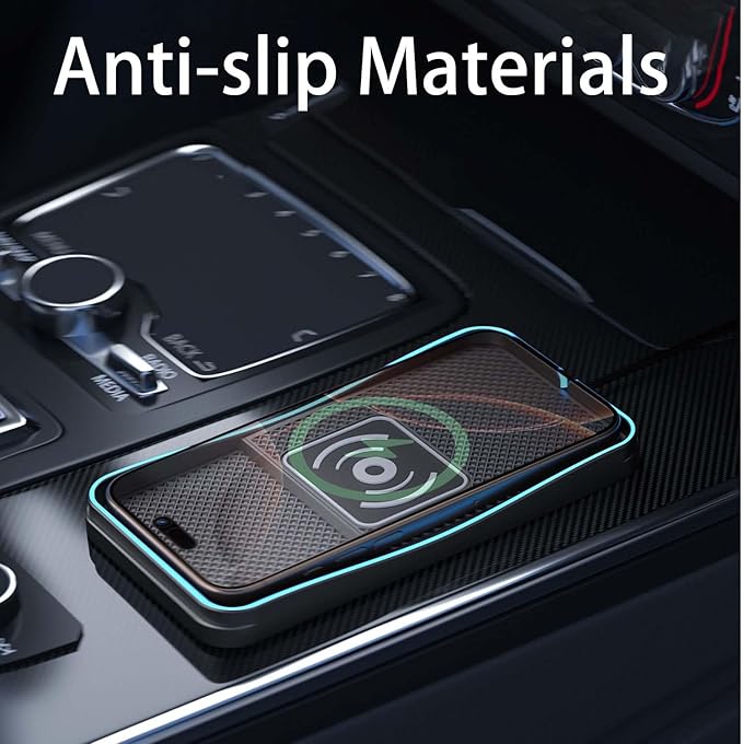 Car Wireless Charger Pad for Infiniti FX35 2003-2012, Fast Car Wireless Charging Pad for Car Center Console, Non Slip Charging Mat,1M-USB